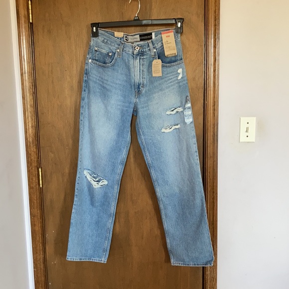 Relisted Levi’s 94’ baggy jean distressed midrise straight leg jean denim 28 - Picture 3 of 17